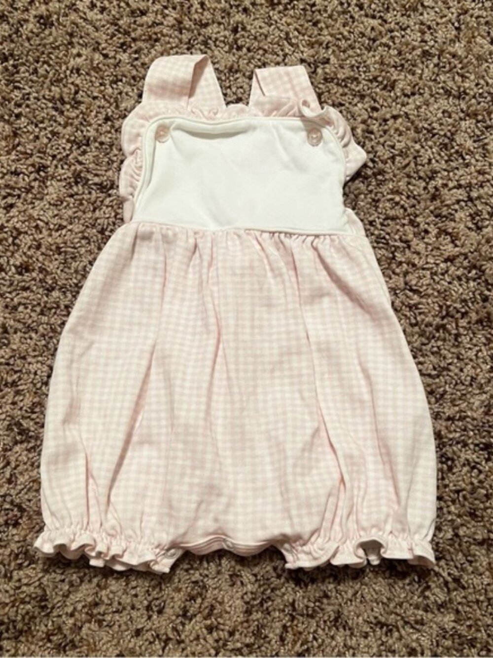 Baby Bliss Pink and White Baby Infant Romper